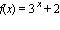 f(x) = 3^x+2